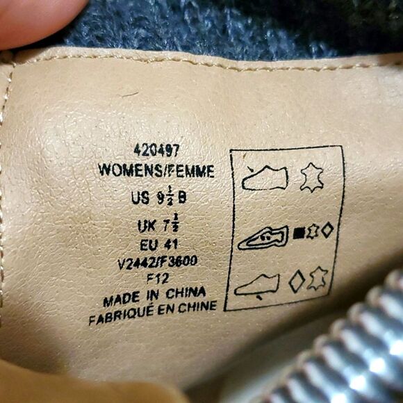 Land's End Tan Suede Leather Wedge Lace up Botties Sz 9.5 - Picture 11 of 12